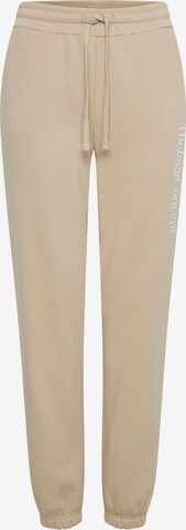 Effilé Pantalon The Jogg Concept en beige : devant