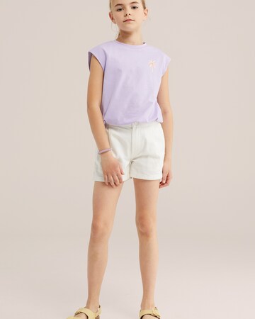 WE Fashion Футболка в Лиловый