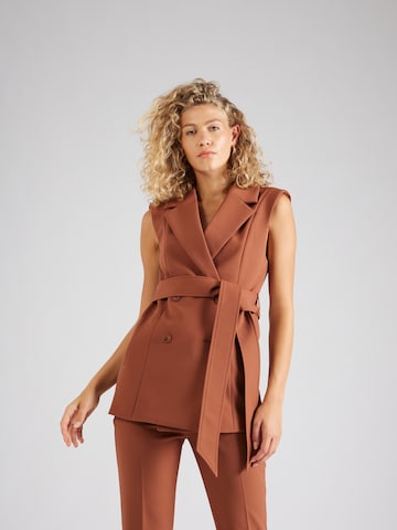 ABOUT YOU x Iconic by Tatiana Kucharova Suit Vest 'Jane' in Brown: front