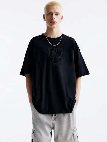 Pull&BearMajica 'NIRVANA' - crna boja: prednji dio