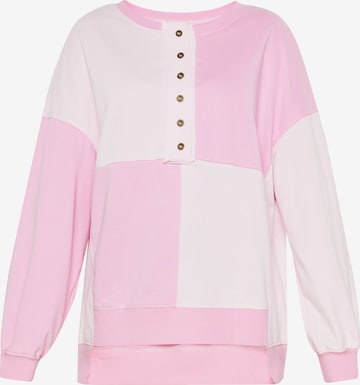 swirly Sweatshirt 'Young Fashion' in Pink: front