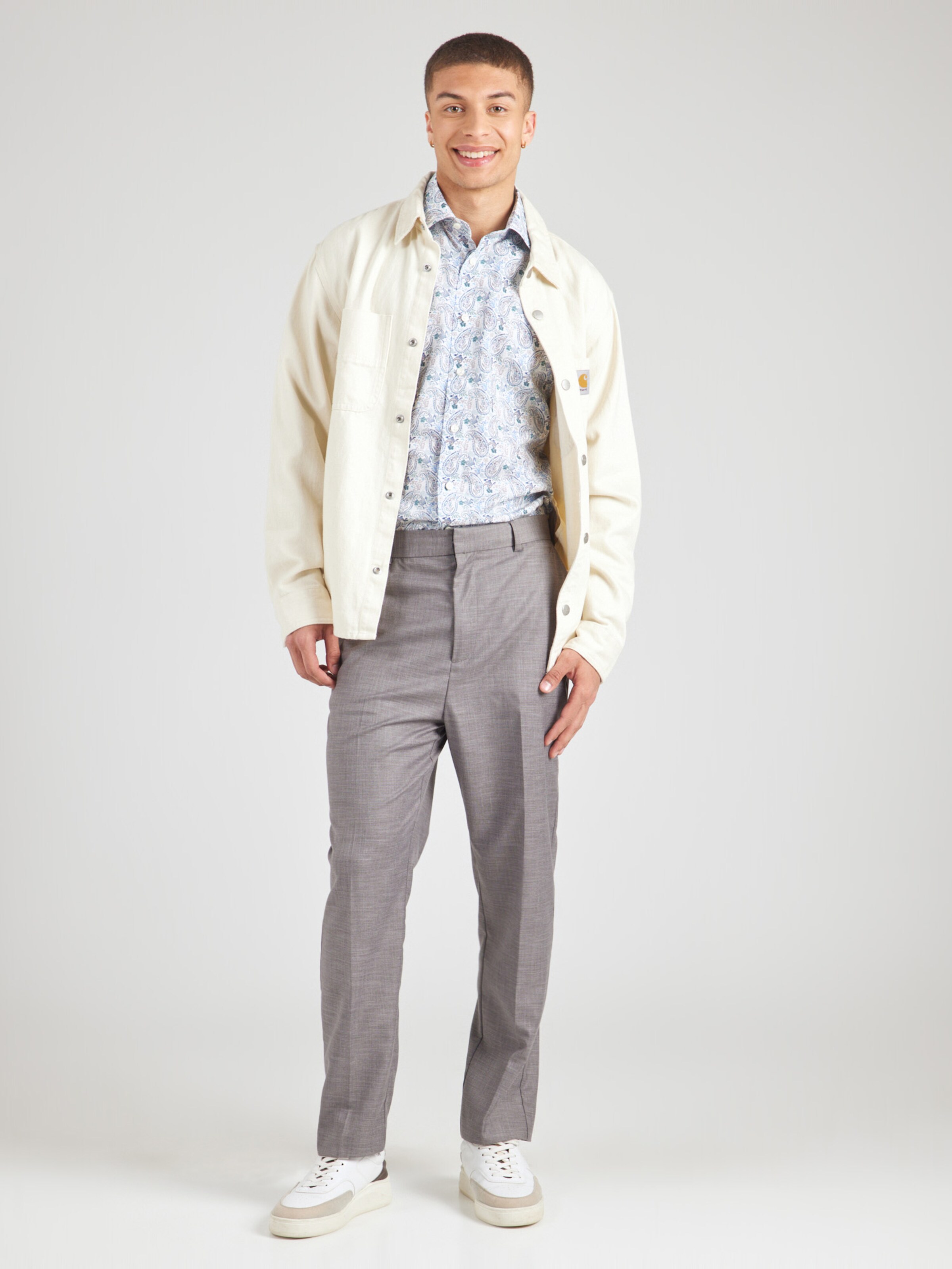 Camicia Elegante Eton Uomo – Slim Fit Medaglione Blu/Bianco – Taglia Small 15 (38)