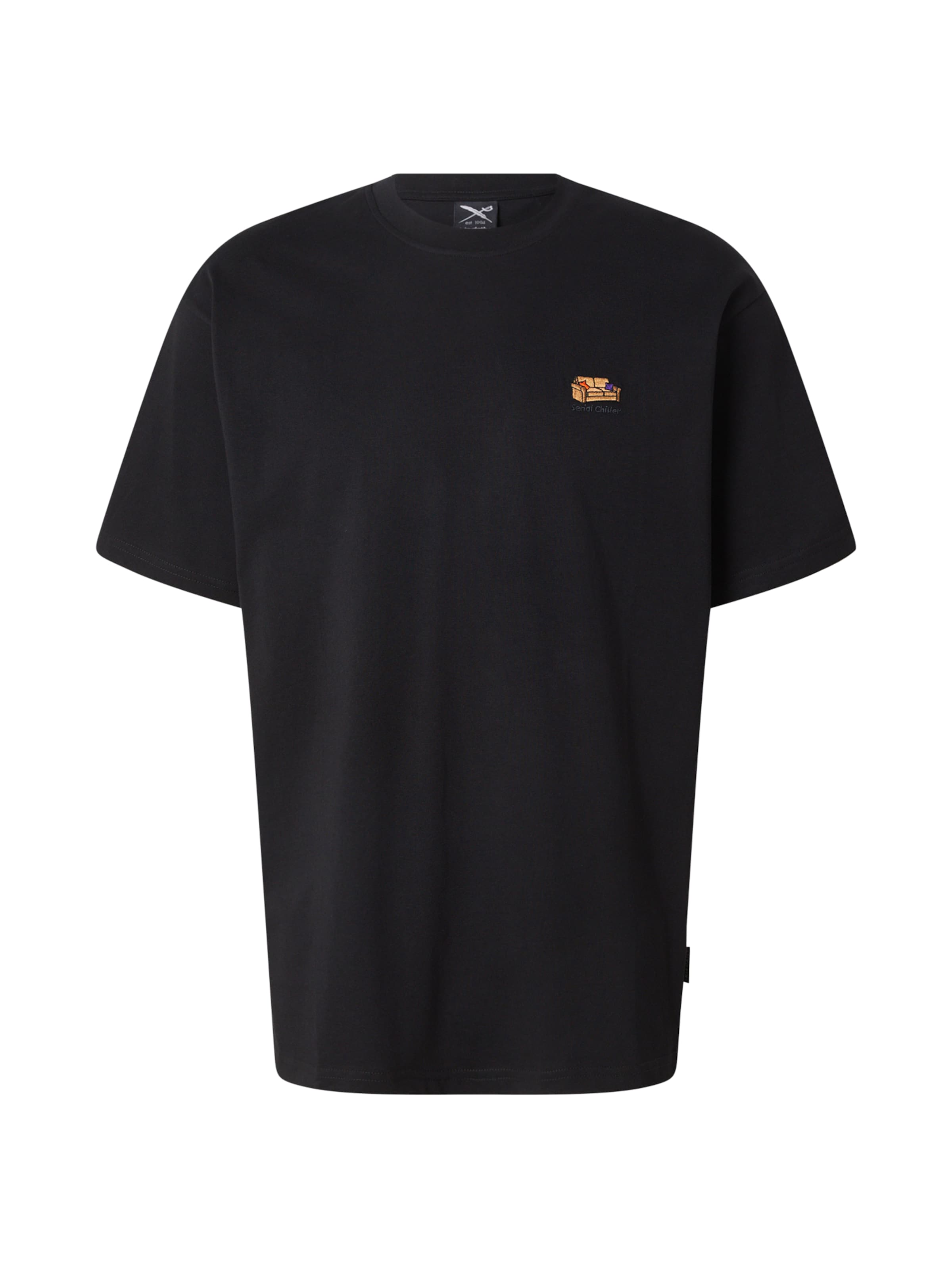 Iriedaily - Camiseta 'Serial Chiller' en negro: frente