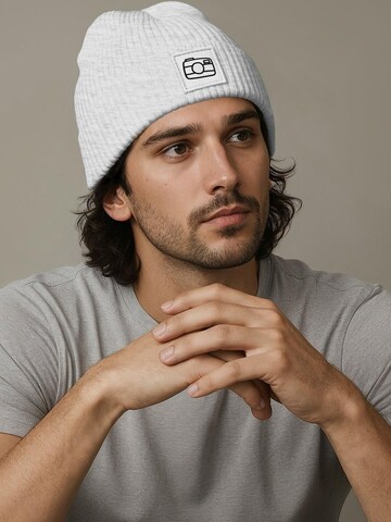 Neverless Beanie 'Kamera' in Grey