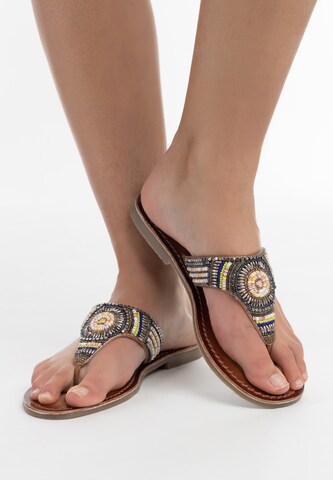 usha FESTIVAL T-Bar Sandals in Mixed colors