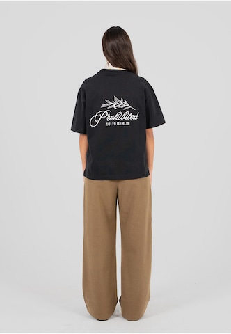 Prohibited - Camiseta 'Leaf' en negro