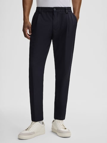STRELLSON Regular Bandplooibroek 'Lui' in Blauw: voorkant