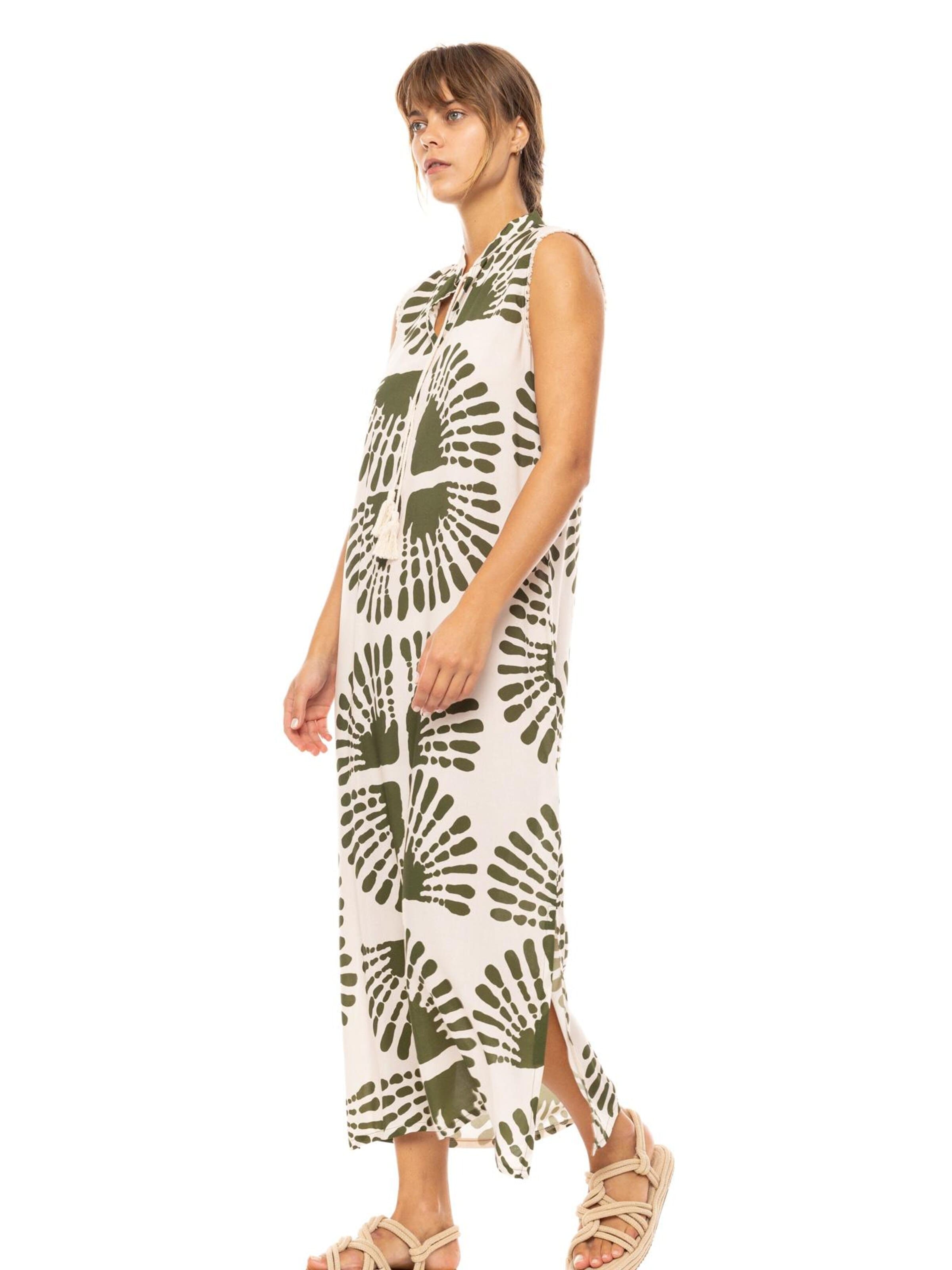 Robe d’été 'BEACHWEAR LONG JADE SAFARI' Pink Label en vert