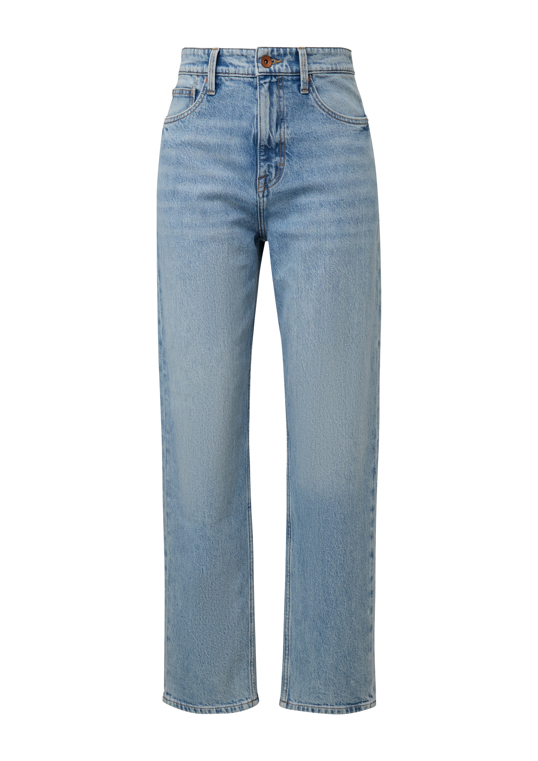 QS Loosefit Jeans in Blauw: voorkant