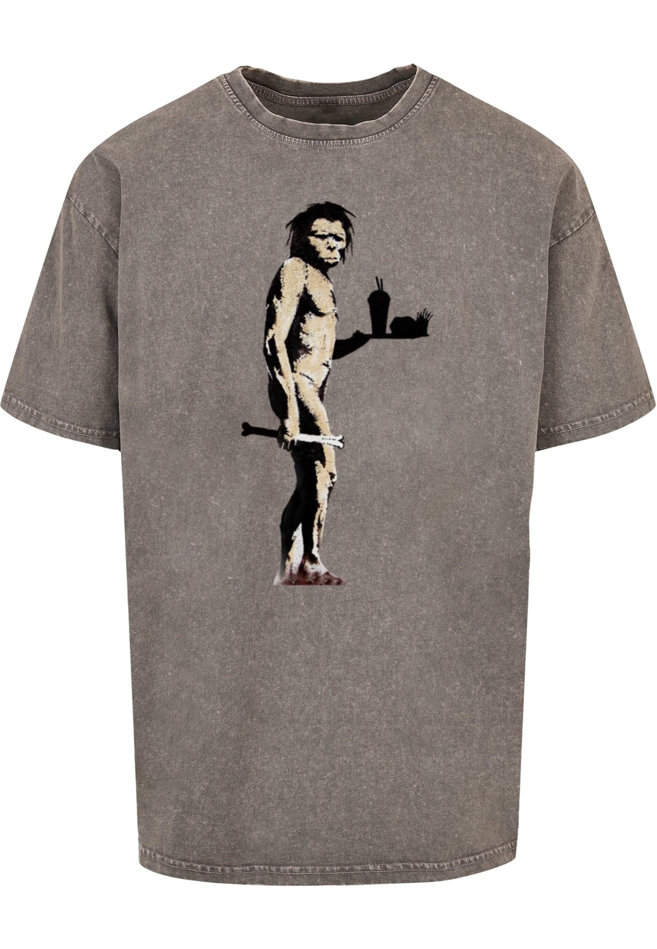 Merchcode Shirt 'Brandalised' in Grijs: voorkant