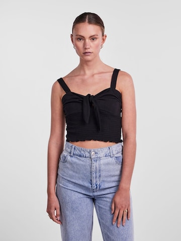 PIECES Top 'MINNA' in Black: front