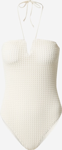 EDITED Bandeau Swimsuit 'Xaly' in White: front