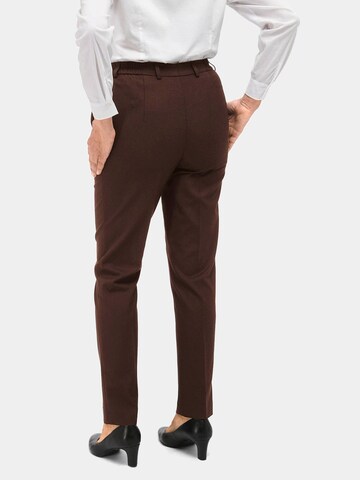 Coupe slim Pantalon 'ANNA' Goldner en marron