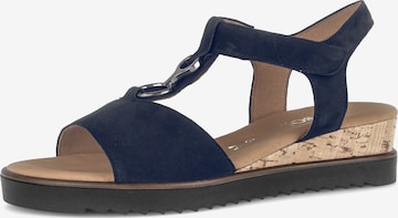 GABOR Strap sandal in Blue: front