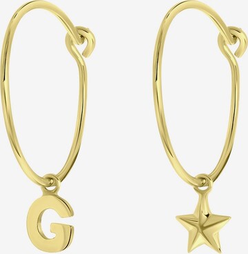 Boucles d'oreilles Lucardi en or : devant