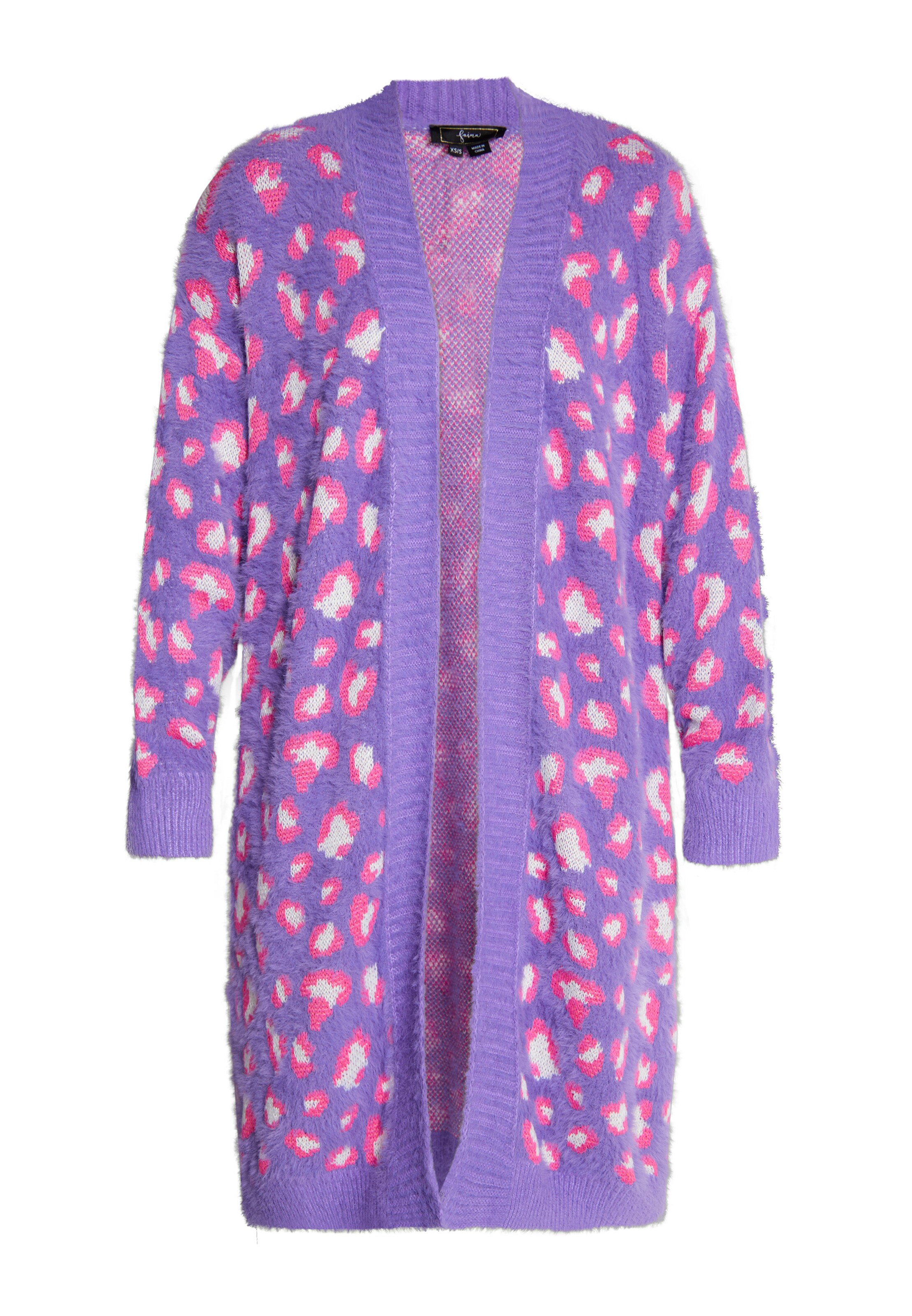 faina Плетена жилетка в лилав: отпред