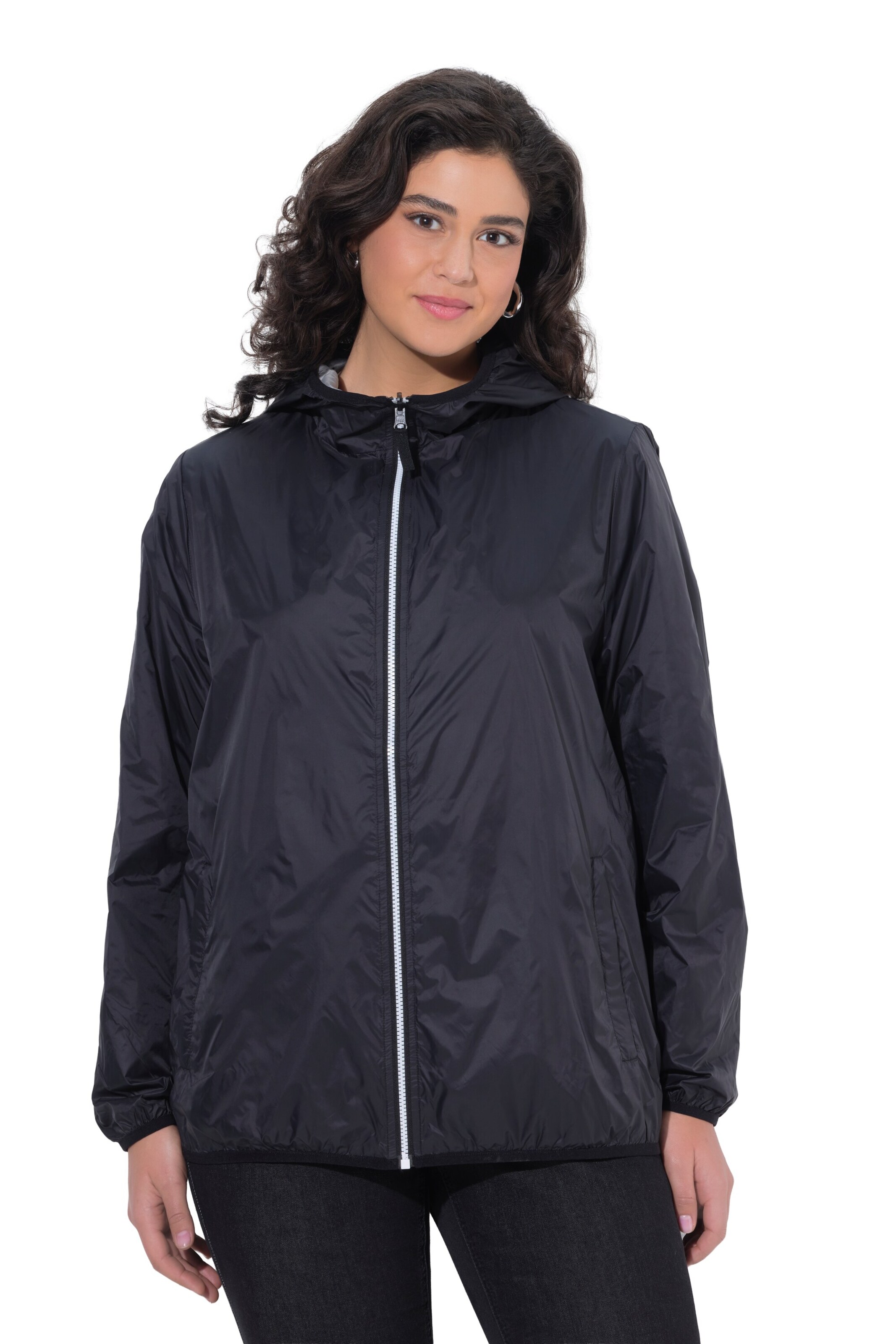 Ulla Popken Tussenjas in Zwart: voorkant