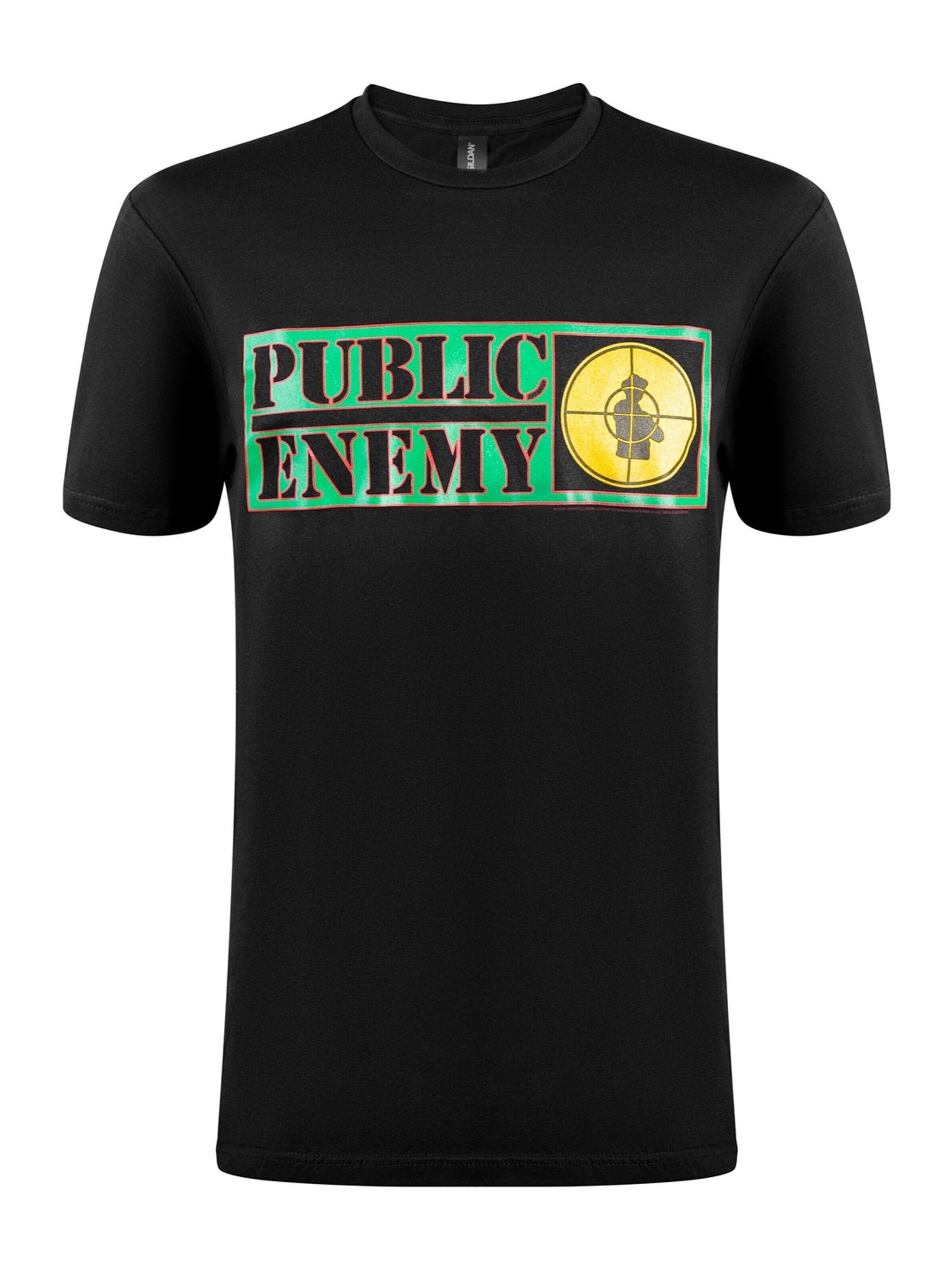Public Enemy Shirt 'Public Enemy Target T-Shirt' in Black: front