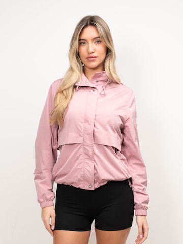 Giacca per outdoor ' Atlas Leichte Windjacke ' di JACK1T in rosa: frontale