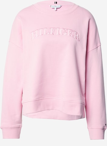 rozā TOMMY HILFIGER Sportisks džemperis: no priekšpuses