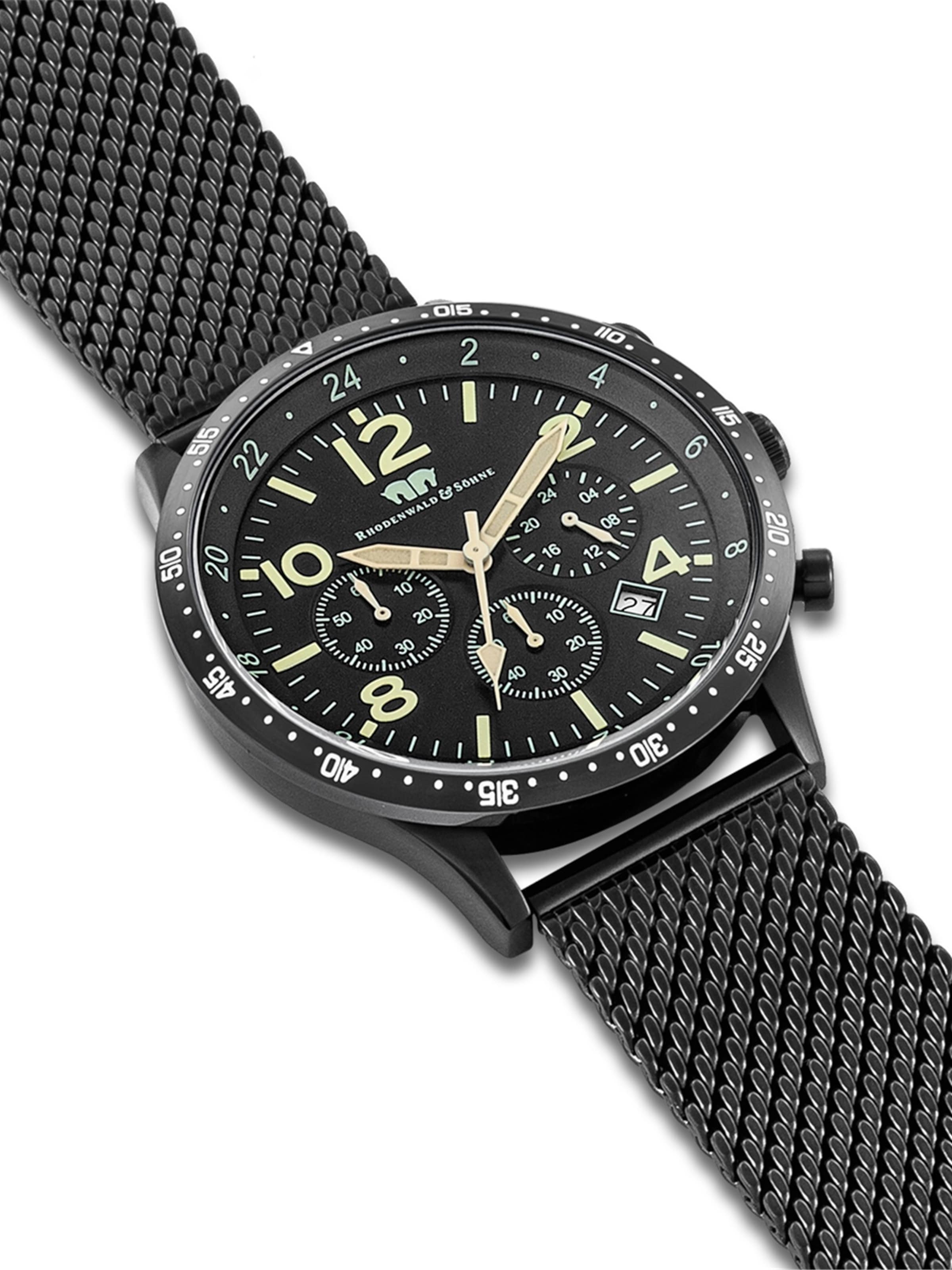 Montre à affichage analogique Rhodenwald & Söhne en noir
