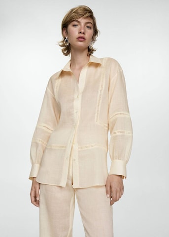 MANGO Bluse 'Sonia' in Beige: predná strana