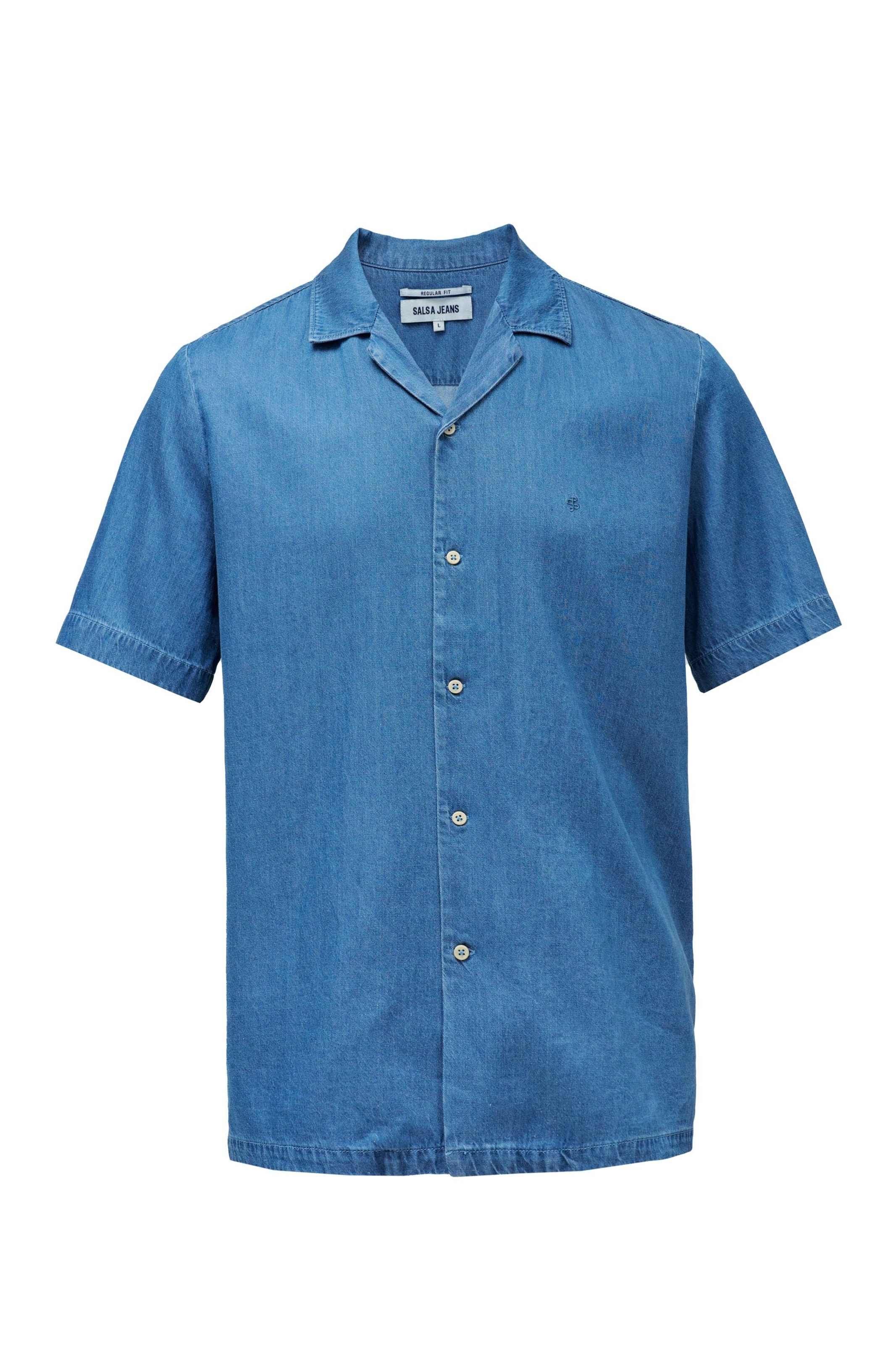 Salsa Jeans Regular fit Button Up Shirt in Blue: front