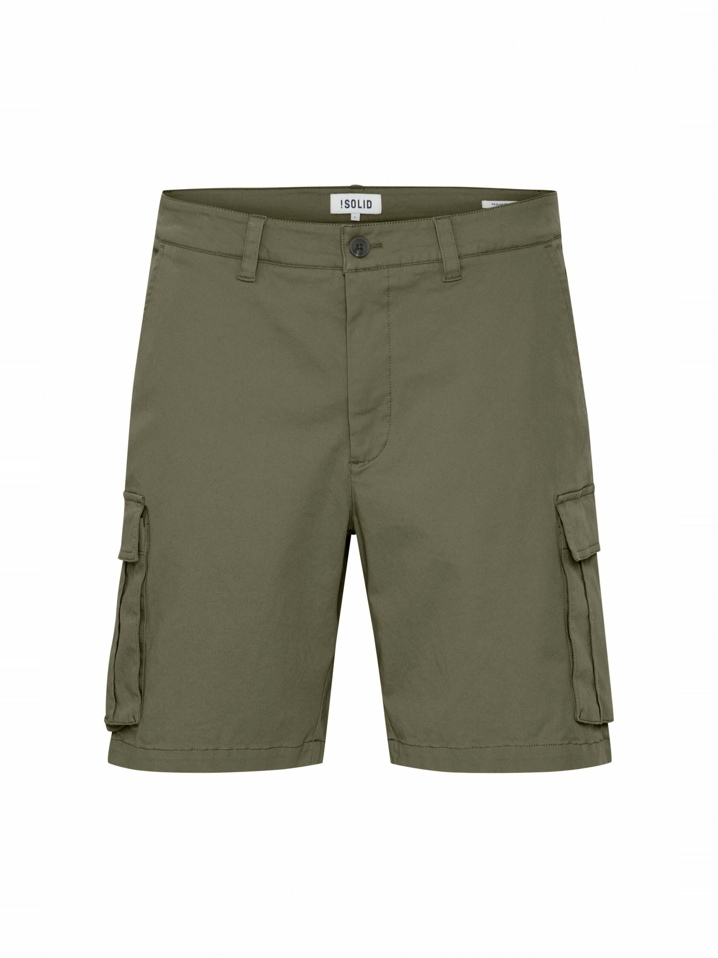 Pantalon cargo 'JOE' !Solid en vert : devant