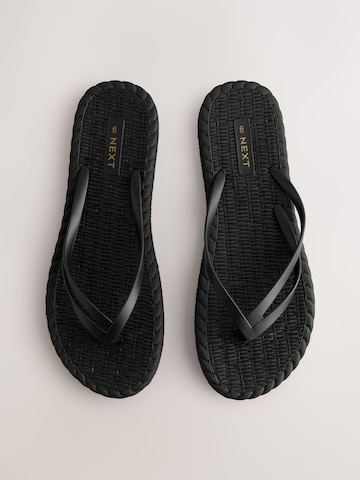 Next Ujjelválasztó-pántos szandál - fekete