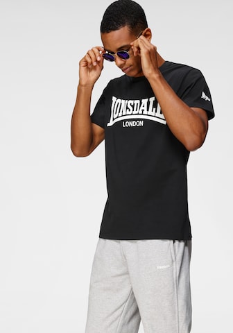 LONSDALE Shirt in Black: front