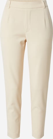 VILA Tapered Pleat-front trousers 'Varone' in Beige: front