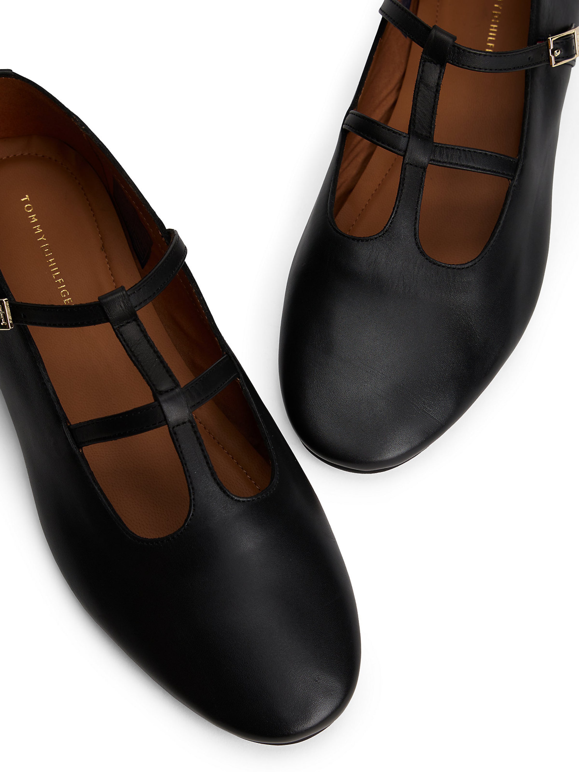TOMMY HILFIGER Riemchenballerina in Schwarz