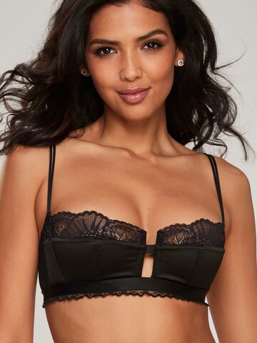 PETITE FLEUR Balconette Bra 'Push-up bra' in Black: front