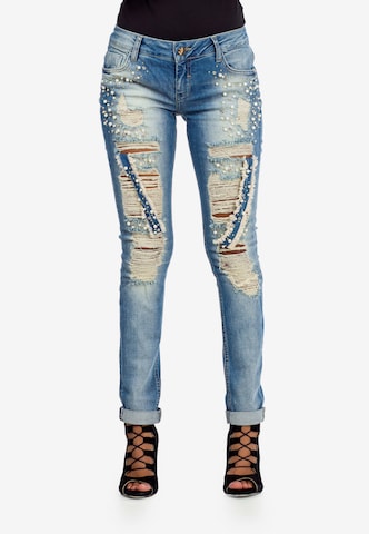 CIPO & BAXX Regular Jeans in Blauw: voorkant