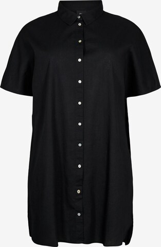 Robe-chemise 'Flex' Zizzi en noir : devant