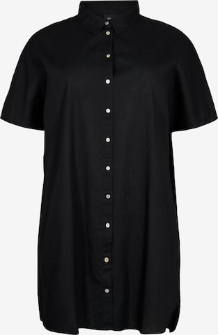 Zizzi Shirt Dress 'Flex' in Black: front