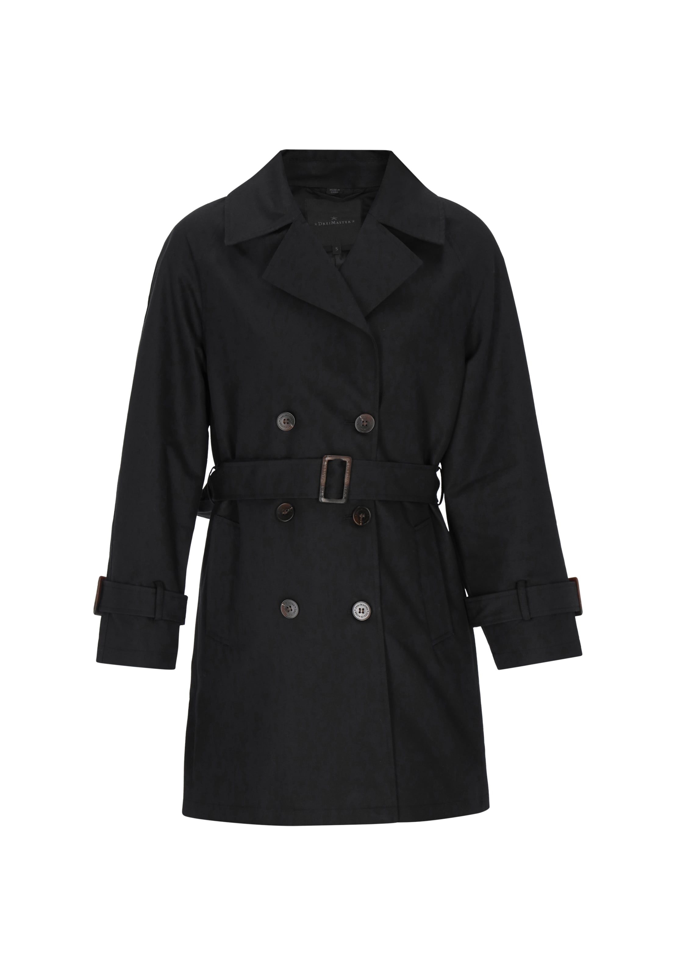 DreiMaster Klassik Mantel 'Classic' in Schwarz: Vorderseite