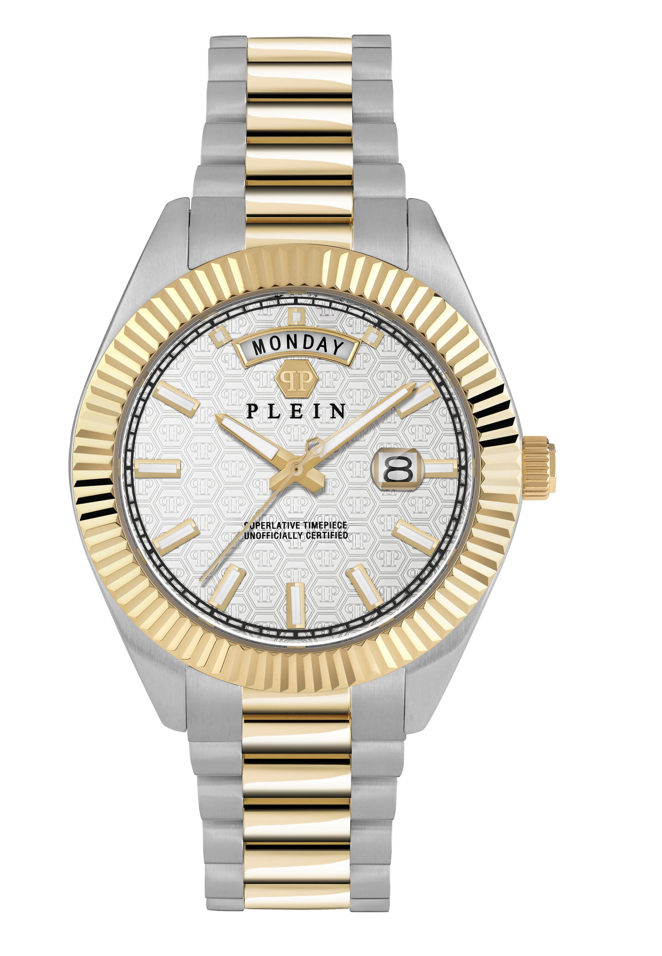 Philipp Plein Analoguhr in Silber: Vorderseite