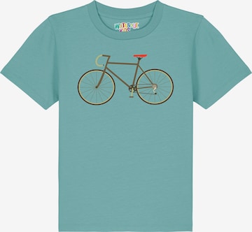 Maglietta 'Fahrrad' di watabout.kids in blu: frontale