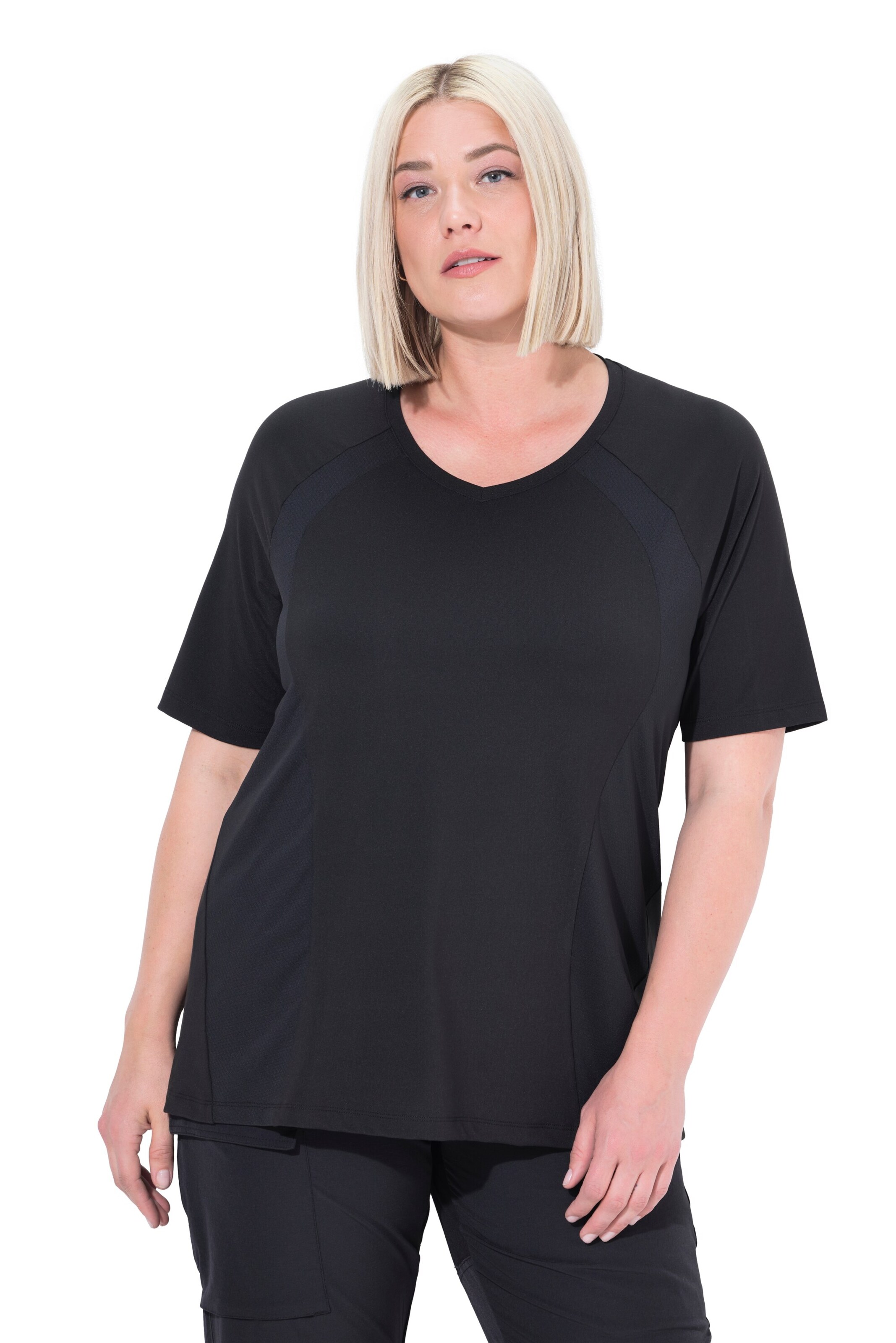 Ulla Popken Performance shirt in Black: front