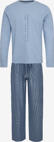 Phil & Co. Berlin Long Pajamas ' Special ' in Blue: front