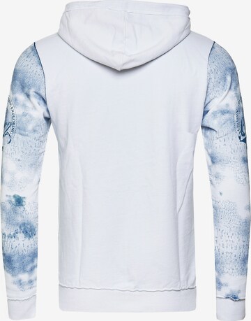 Rusty Neal Sweatshirt mit Streetwear Front Print in Weiß