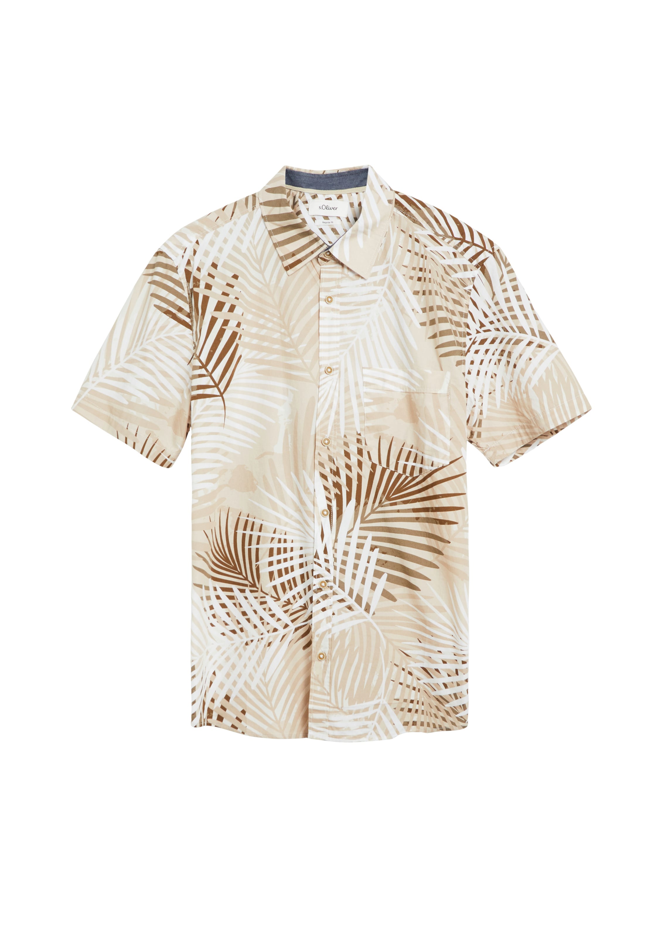 s.Oliver Hemd in Beige: Vorderseite