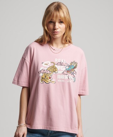 Superdry Shirt 'VINTAGE' in Pink: front