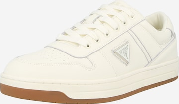 GUESS Matalavartiset tennarit 'UDDENT' värissä beige: etupuoli