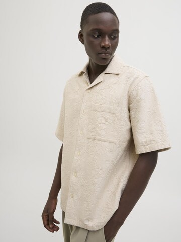 JACK & JONES Comfort fit Overhemd in Beige