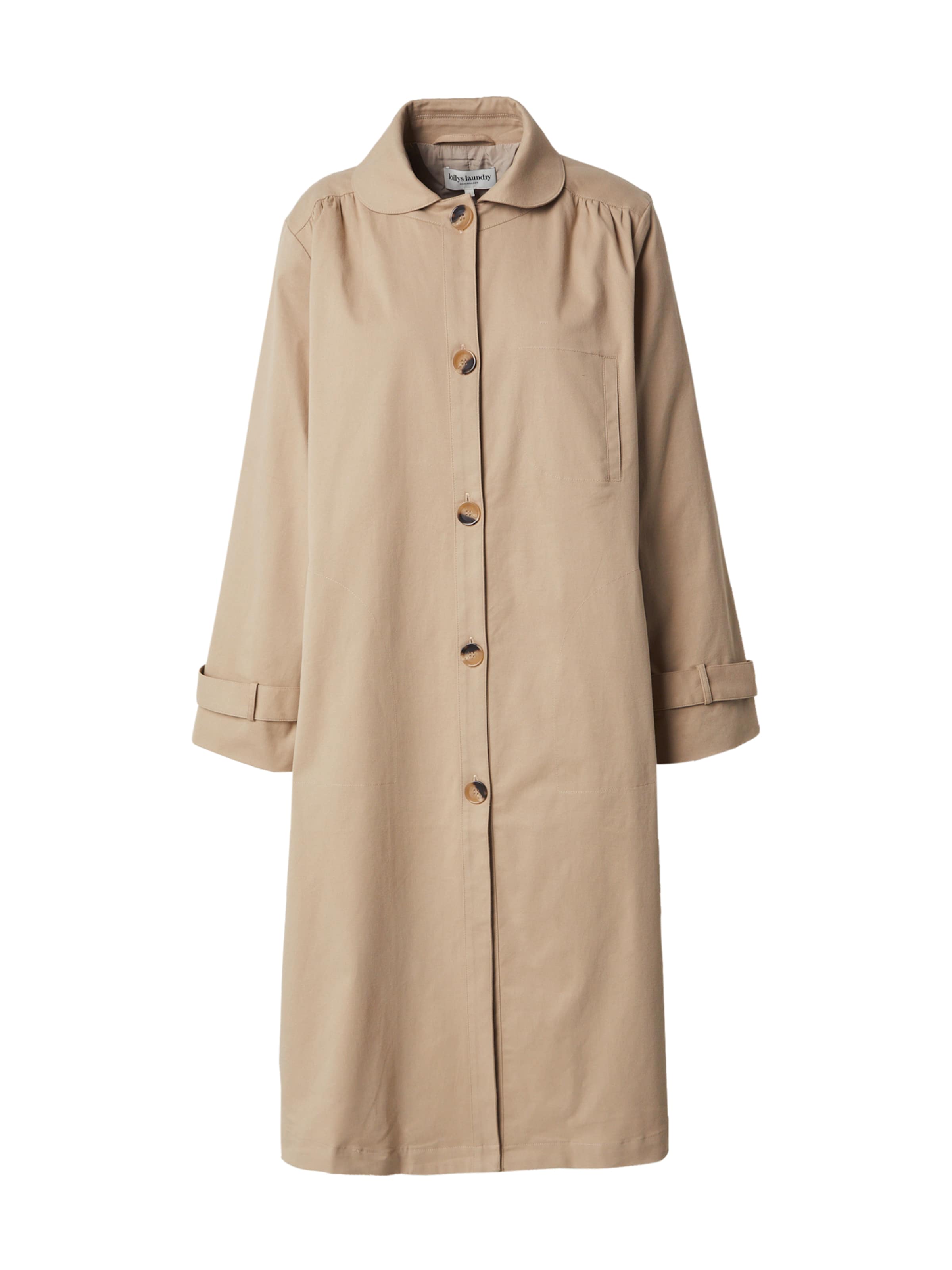 Lollys Laundry Between-seasons coat 'Mikala' in Beige: front