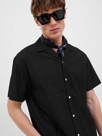 JACK & JONES Comfort Fit Hemd in Schwarz