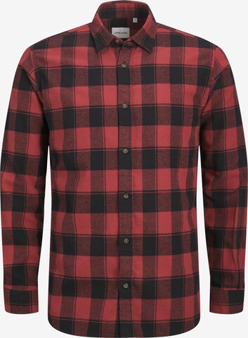JACK & JONES Slim fit Button Up Shirt ' BUFFALO' in Red: front