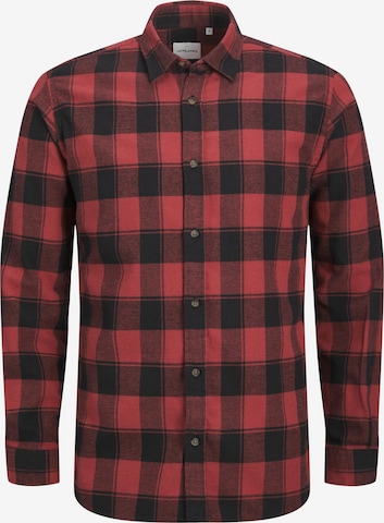 JACK & JONES Slim fit Button Up Shirt ' BUFFALO' in Red: front